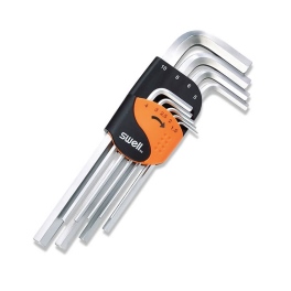 סט מפתח אלן ארוך כרום 9 יחי' 5/64-3/8 SWELL SWL056-04ML