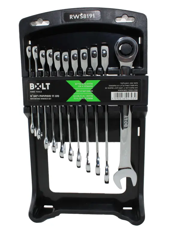 סט 11 מפתחות ראצ'ט 8-19ממ  BOLT RWS8191