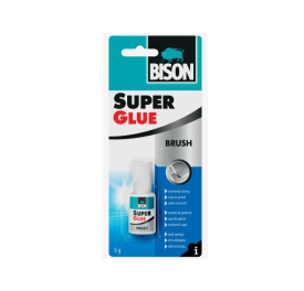 דבק מהיר בקבוקון+מברשת 5 גרם בבליסטר BISON