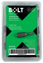 ביט טורקס T15 X25MM , קופסא של 50  BOLT BT1525