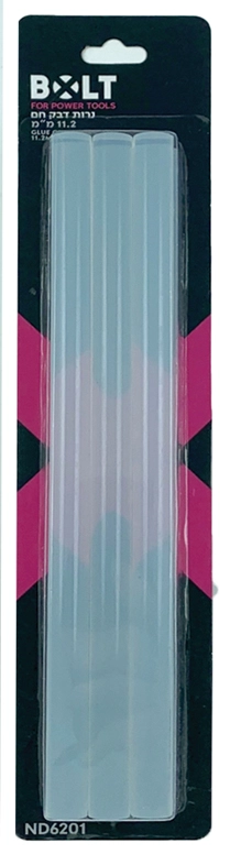 נרות דבק חם מארז 6X200MM 11.2MMיח'  BOLT ND6201