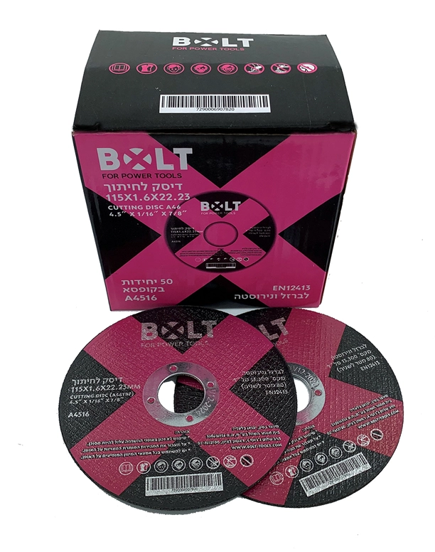 דיסק פלקס 4.5X1.6 לחיתוך ברזל/נירוסטה   BOLT A4516