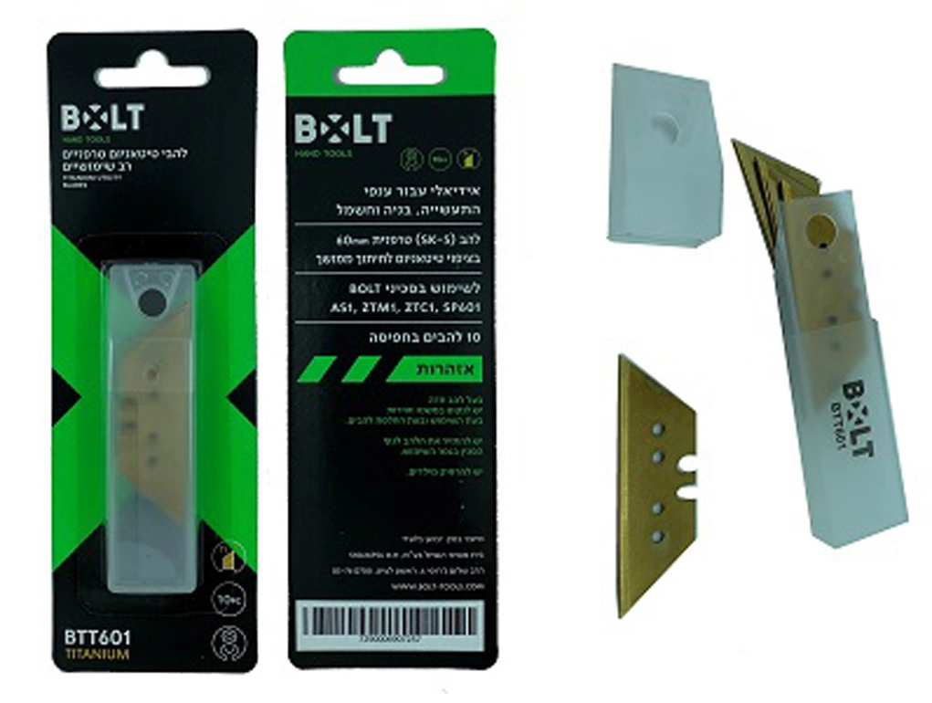 10יח' להב טרפז טיטאניום 60ממ BOLT BTT601