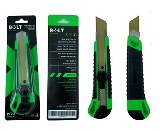 סכין יפני פלסטיק 25ממ להב טיטאניום BOLT PT251