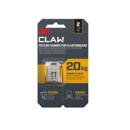 זוג מתלים לקיר גבס עד 20 ק"ג 3M CLAW