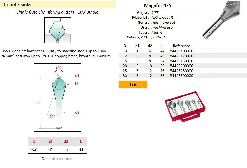שקען קובלט 1T קוטר 10 מ"מ 100µ דגם 425 MAGAFOR
