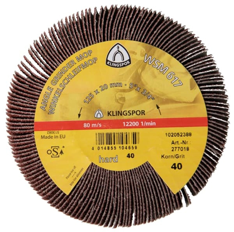 גלגל מופ למשחזת זוית'41/2 #60     KLINGSPOR WSM617