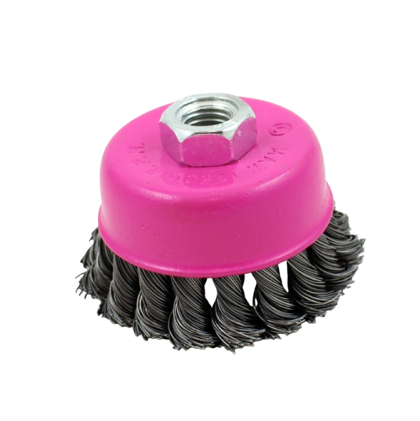 מברשת כוס צמות פלדה מקצועית   BOLT MCZP314   3X M14