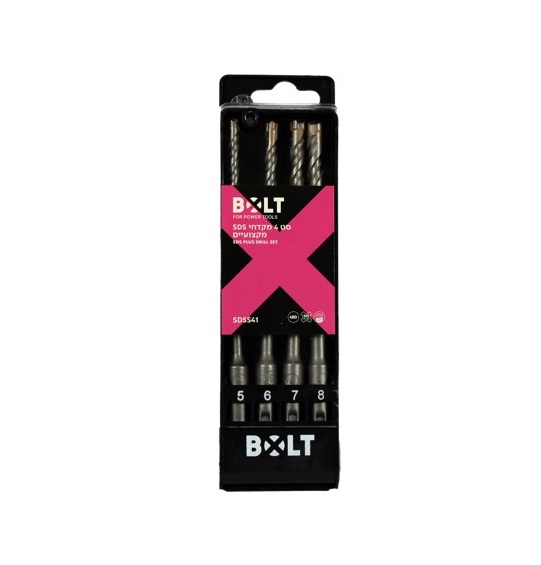 סט 4 מקדחי 5-8X160  SDS ממ מקצועי  BOLT SDSS41