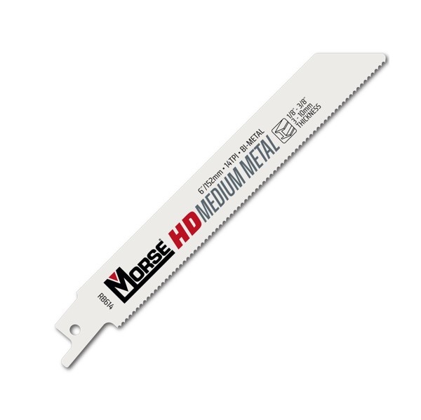 סט 5יח' משורי חרב למתכת MORSE  RB614T05  6"X3/4"X.035"-14TPI