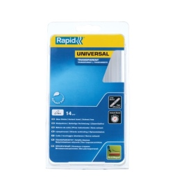 קופסה 14יח' מקל דבק חם ארוך RAPID 250GRAM Ø12