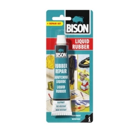 דבק לגומי  בשפורפרת 50 מ"ל בבליסטר  LIQUID RUBBER   BISON
