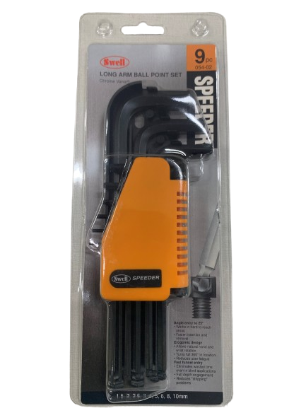 סט מפתח אלן כדורי מושחם 1/16-3/8 SWELL SWL054-03AL