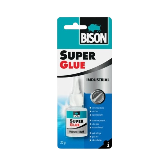 דבק מהיר בקבוקון 20 גרם בבליסטר BISON