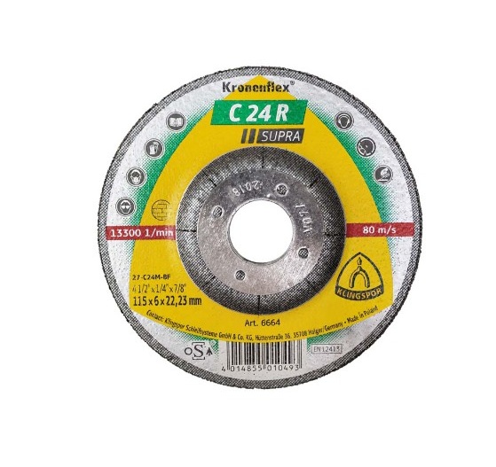 דיסק השחזה בטון (6) KLINGSPOR 206100    6664  C 4.1/2 X1/4