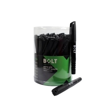מארז 36 יח' טוש סימון בלתי מחיק שחור  BOLT TFB361