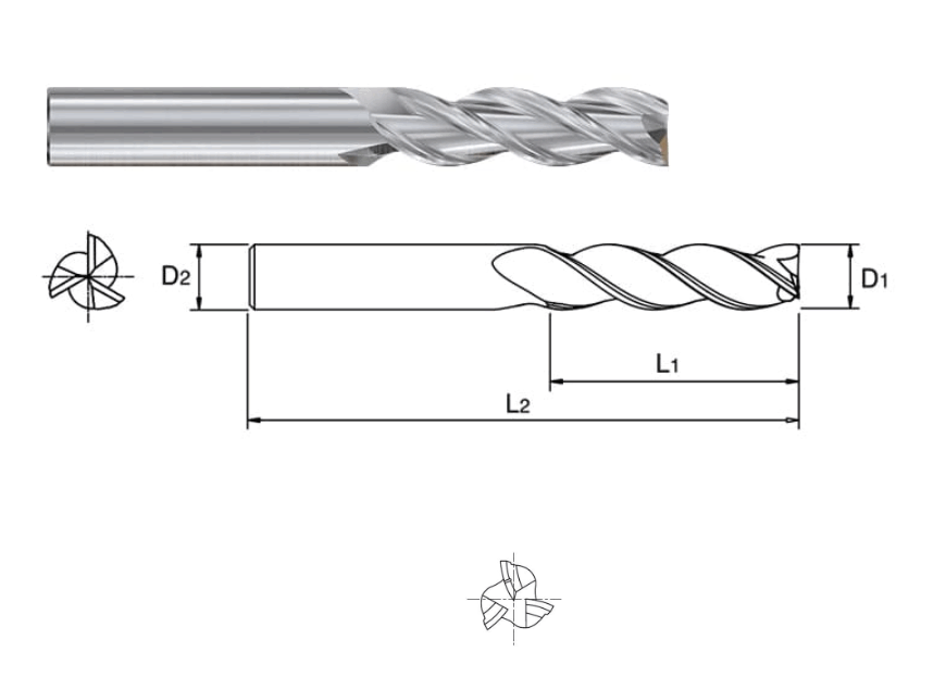 כרסום מתק"ש  YG1 E5H22  10X10X40X100  S/C 3T