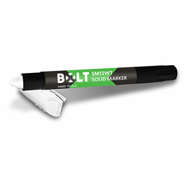 מארז 12 יח' צבע סימון מוצק לבן BOLT SM12WT