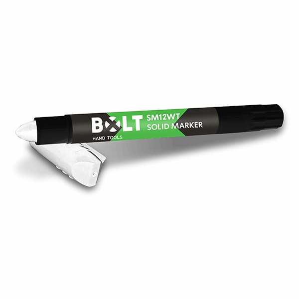 מארז 12 יח' צבע סימון מוצק לבן BOLT SM12WT