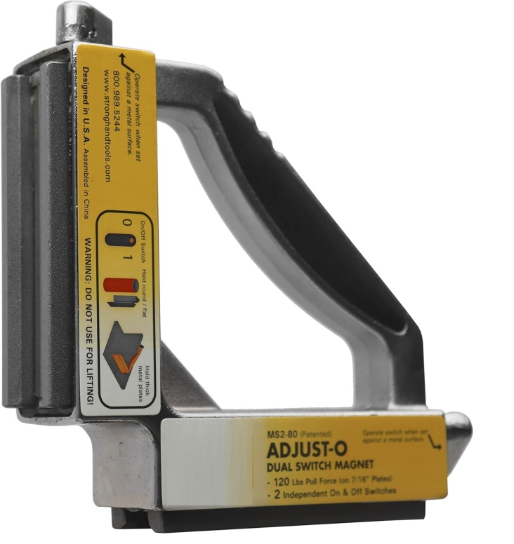 ADJUST-O 90DEG. DUAL SWITCH MAGNET 197X197X48MM       MS2-90
