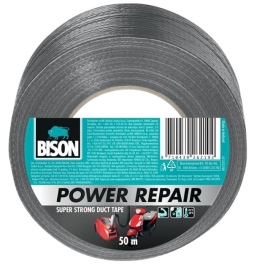 סרט הדבקה אפור 50מ' רוחב 5ס"מ BISON  POWER REPAIR