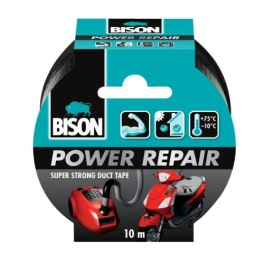 סרט הדבקה שחור 10מ' רוחב 5ס"מ BISON  POWER REPAIR