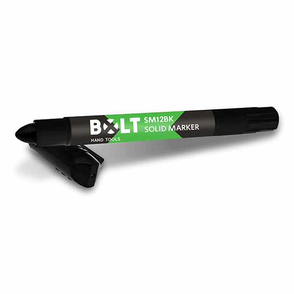 מארז 12 יח' צבע סימון מוצק שחור BOLT SM12BK